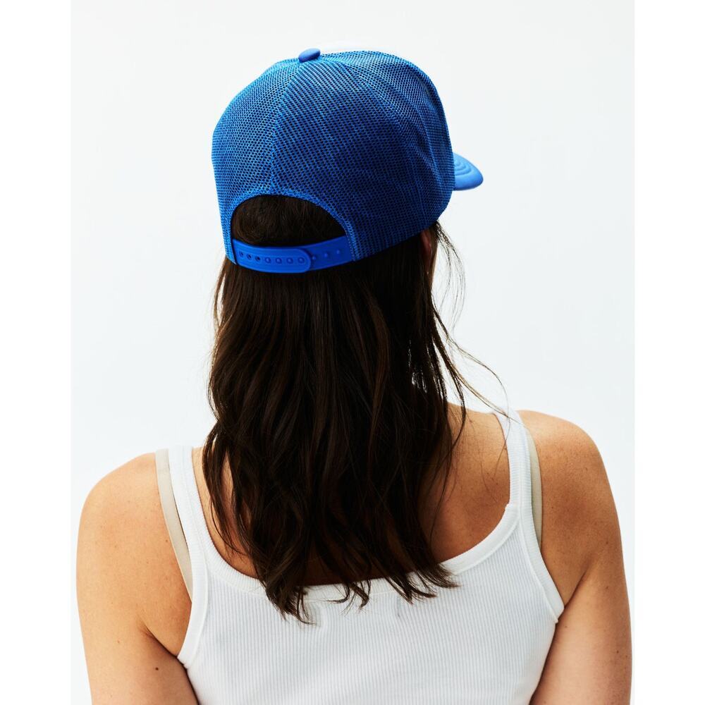 PARKE | NEW Blue Hot Dog Graphic Limited Edition Snap Back Trucker Hat Summer - Picture 3 of 10